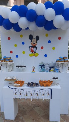 Στολισμός βάπτισης με θέμα mickey mouse
