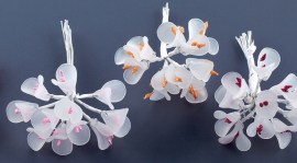 Στολίδι για μπομπονιέρα γάμου λουλούδι λευκό
